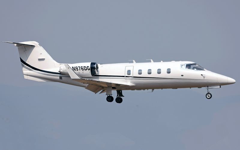 Learjet 55 private jet